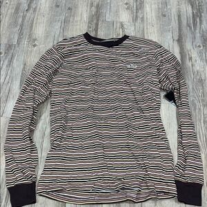 Lost Black and White Striped Long Sleeve Tee